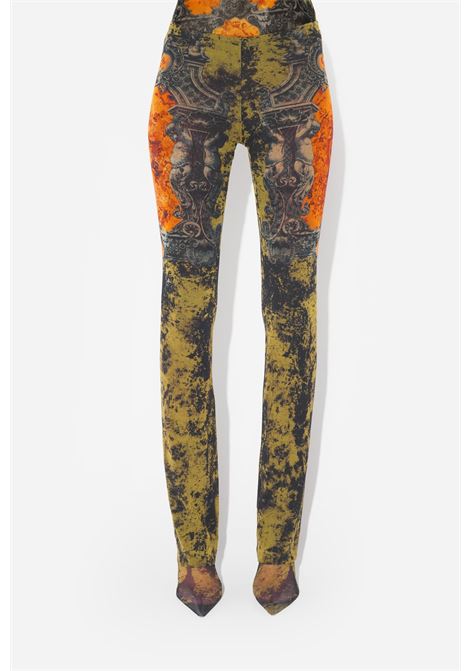 pantaloni mesh printed médaillon donna multicolor JEAN PAUL GAULTIER | 25/03-W-TR016-M006P004115